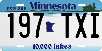 MN license plate 197TXI
