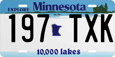 MN license plate 197TXK