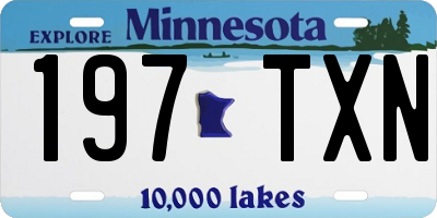 MN license plate 197TXN