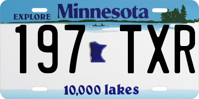 MN license plate 197TXR