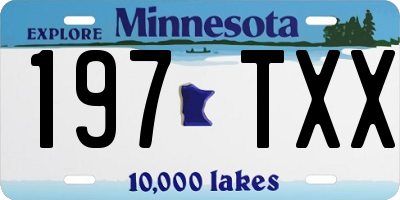 MN license plate 197TXX