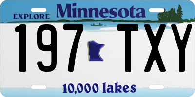 MN license plate 197TXY