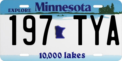 MN license plate 197TYA