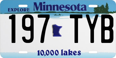 MN license plate 197TYB