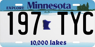 MN license plate 197TYC