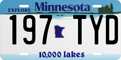 MN license plate 197TYD