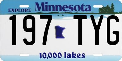 MN license plate 197TYG