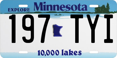 MN license plate 197TYI