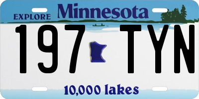 MN license plate 197TYN