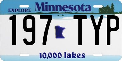 MN license plate 197TYP