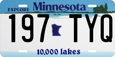 MN license plate 197TYQ