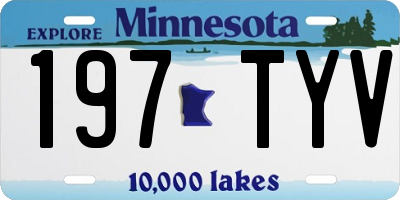 MN license plate 197TYV