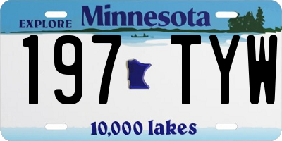 MN license plate 197TYW