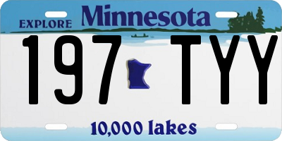 MN license plate 197TYY