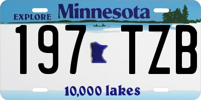 MN license plate 197TZB