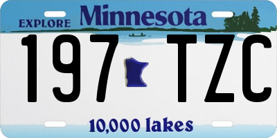 MN license plate 197TZC