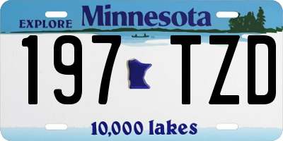 MN license plate 197TZD