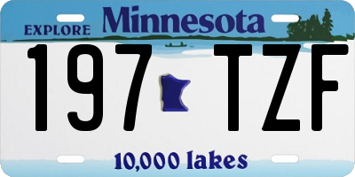 MN license plate 197TZF