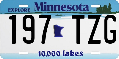 MN license plate 197TZG