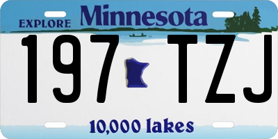 MN license plate 197TZJ