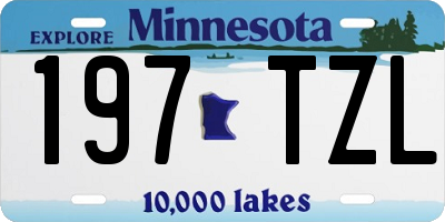 MN license plate 197TZL