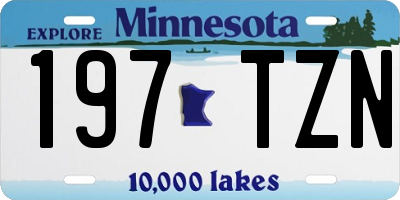 MN license plate 197TZN