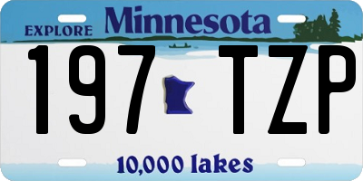 MN license plate 197TZP