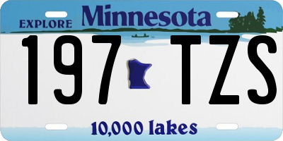 MN license plate 197TZS