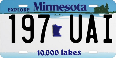 MN license plate 197UAI