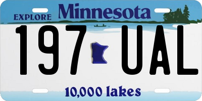MN license plate 197UAL