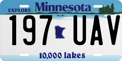 MN license plate 197UAV
