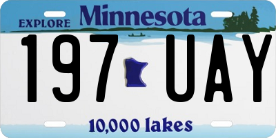 MN license plate 197UAY