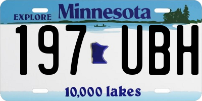 MN license plate 197UBH