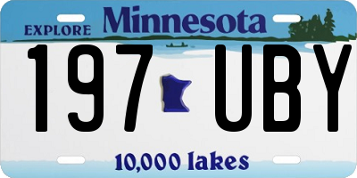 MN license plate 197UBY