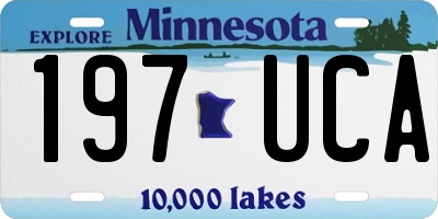 MN license plate 197UCA
