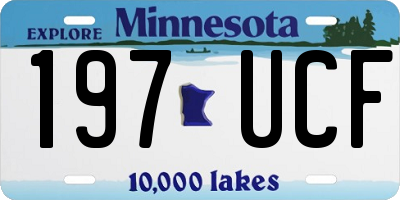 MN license plate 197UCF