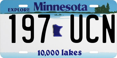 MN license plate 197UCN