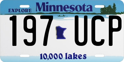MN license plate 197UCP