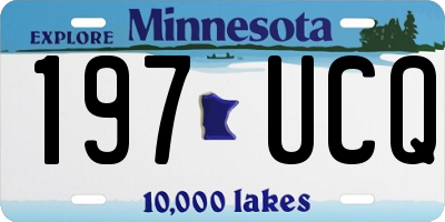 MN license plate 197UCQ