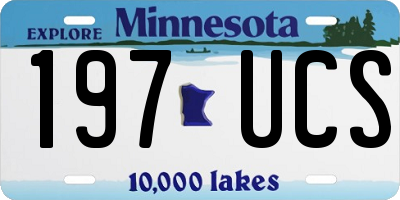MN license plate 197UCS