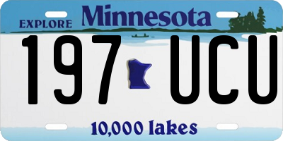 MN license plate 197UCU