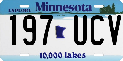 MN license plate 197UCV