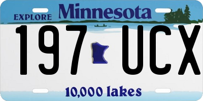 MN license plate 197UCX