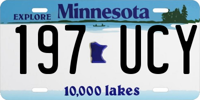 MN license plate 197UCY