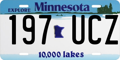 MN license plate 197UCZ
