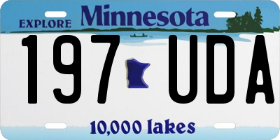 MN license plate 197UDA