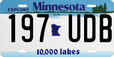 MN license plate 197UDB