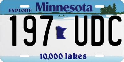 MN license plate 197UDC