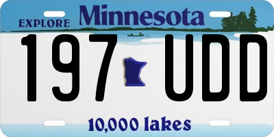 MN license plate 197UDD