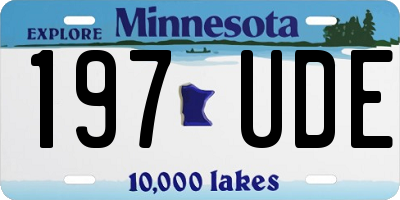 MN license plate 197UDE